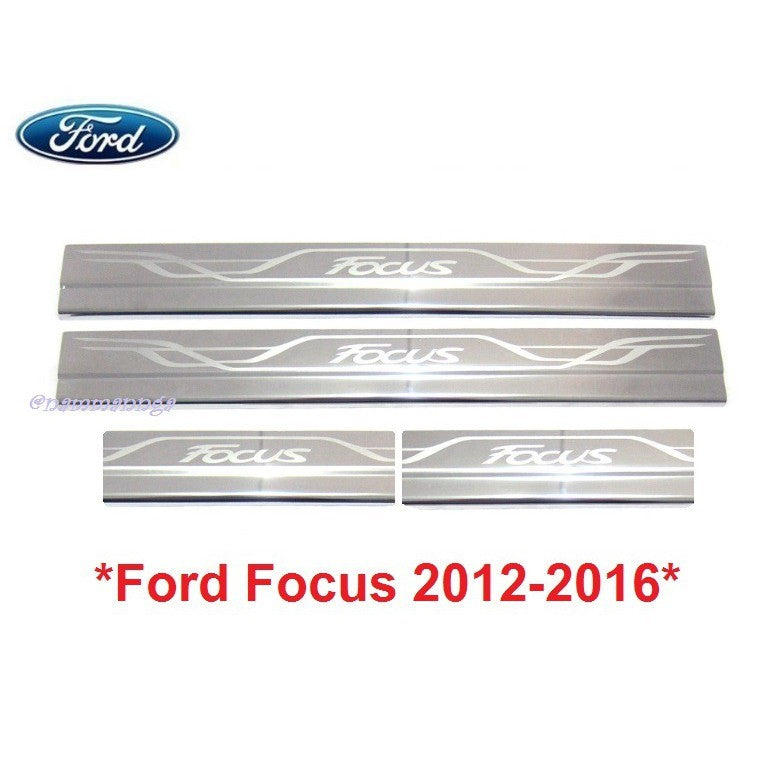 ชายบันได สคัพเพลท Ford Focus 2012 - 2016 ฟอร์ด โฟกัส คิ้วกันรอยขอบประตู ชายบันไดประตู  กันรอยขอบ กันรอยประตู 2014 2015