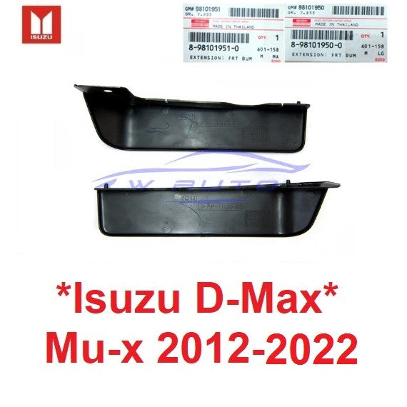 1คู่ แท้ศูนย์ คิ้วใต้กันชนหน้า ยกสูง ISUZU DMAX MU-X 2012 - 2019 อีซูซุ ดีแม็กซ์ ดีแม็ค D-MAX มิวเอ็กซ์ คิ้วใต้กันชน