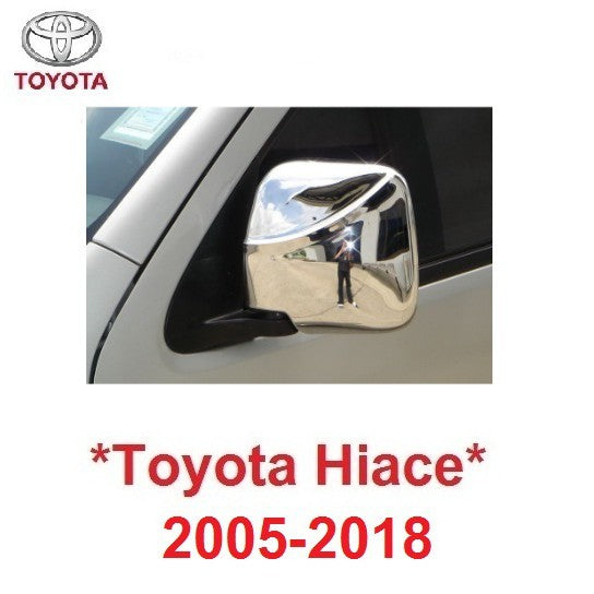 ครอบกระจก ทรงเหลี่ยม รถตู้ โตโยต้า ไฮเอช 2005 - 2018 ครอบหูกระจกมองข้าง Toyota Hiace Commutor ครอบกระจกมองข้าง กระจกข้าง