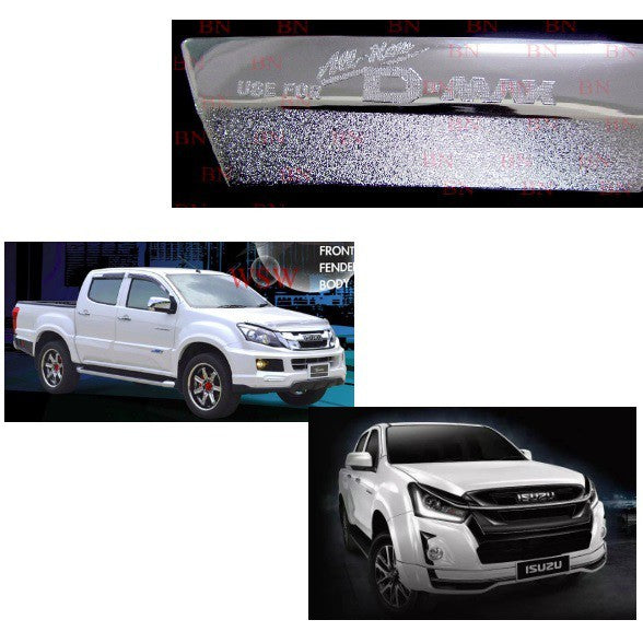เบ้ารองมือเปิด Isuzu D-Max Stealth 2012 - 2019 อีซูซุ ดีแม็กซ์ 2 ประตู ถาดรอง ประตู เบ้ามือกันรอย ถ้วย เบ้ากันรอย DMAX - Image 2