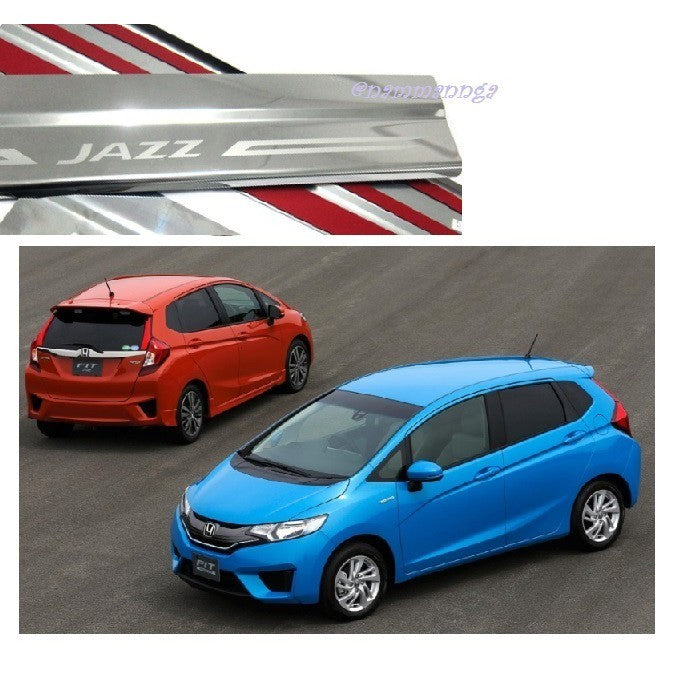 สคัพเพลท ชายบันไดประตู Honda Jazz 2014-2018 ฮอนด้า แจ๊ส รุ่น 5 ประตู คิ้วกันรอยขอบประตู กาบบันได ชายบันได คิ้วกันรอย - Image 2