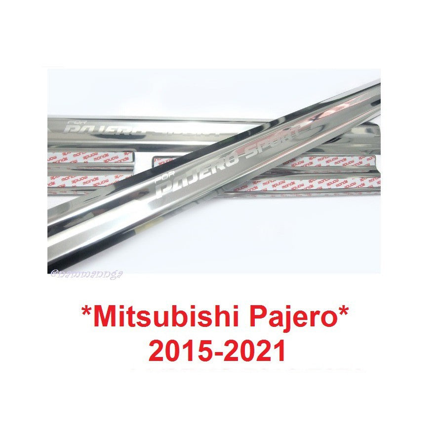ชายบันได สคัพเพลท Mitsubishi Pajero 2015 - 2021 มิตซูบิชิ ปาเจโร ปาเจโร่ สปอร์ต คิ้วกันรอยขอบประตู บันได ชายบันไดประตู