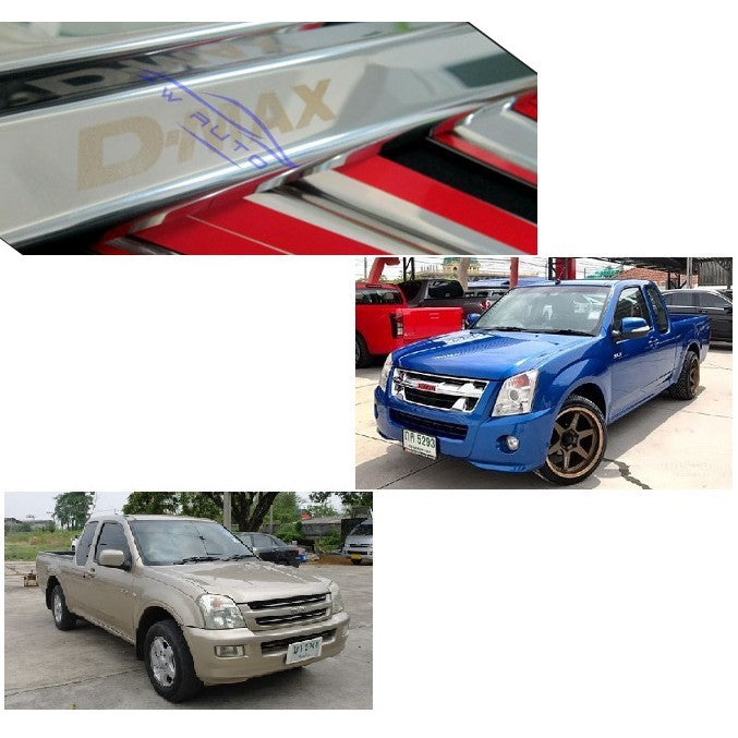 4ประตู ชายบันไดประตู ISUZU DMAX D MAX 2003 - 2011 อีซูซุ ดีแม็กซ์ คิ้วกันรอยขอบประตู กาบบันได ชายบันได กันรอย สคัพเพลท - Image 2