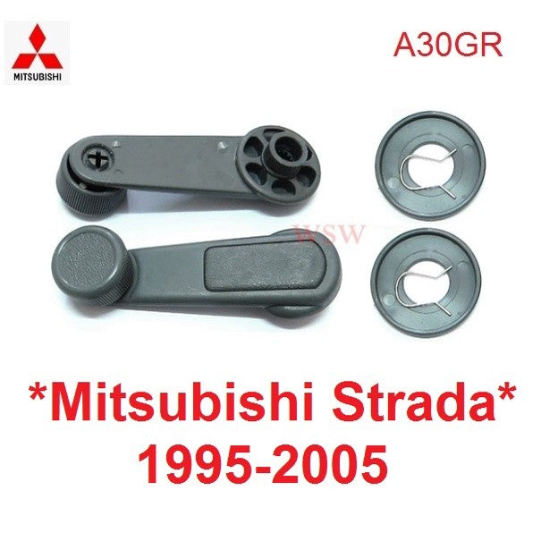 ที่ปรับกระจก 1คู่ มือหมุนกระจก สีเทา MITSUBISHI STRADA 1995 - 2005 มิตซูบิชิ สตราด้า สะตาด้า มือปรับกระจก ที่หมุนกระจก
