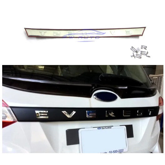 สีดำด้าน คิ้วฝากระโปรงท้าย FORD EVEREST 2015 - 2021 ฟอร์ด เอเวอร์เรส คิ้วฝาท้าย คิ้วท้าย คิ้วประตูหลัง - Image 3
