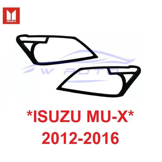 ครอบไฟหน้า สีดำด้าน อีซูซุ มิวเอ็กซ์ Isuzu Mu-x 2014 2015 2016 ฝาครอบไฟหน้า Mu X ของแต่ง ไฟหน้า ครอบไฟท้าย 2012 2013 MUX