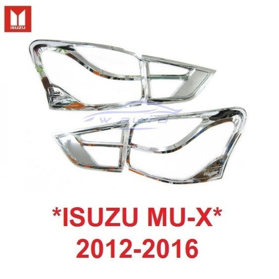 สีโครเมี่ยม ครอบไฟหน้า Mu-x 2012 2013 2014 2015 2016 ฝาครอบ ไฟท้าย อีซูซุ มิวเอ็กซ์ มิวเอ็ก Isuzu ครอบไฟท้าย MUX - Image 3