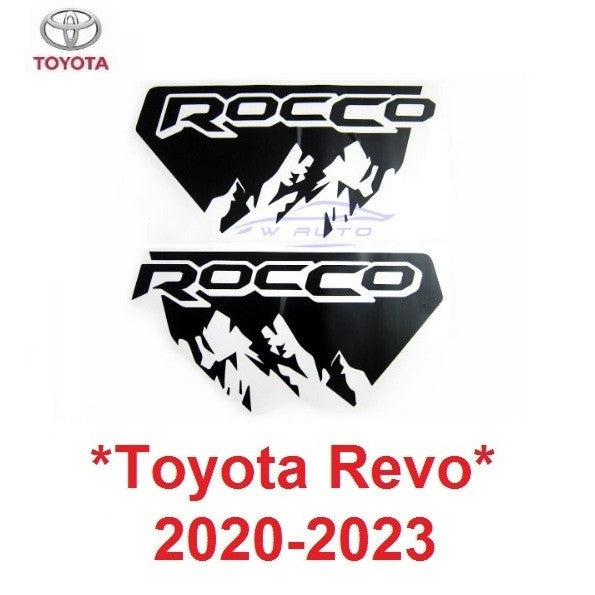 สติ๊กเกอร์ Rocco Sticker Toyota Revo 2020 2021 2022 2023  โตโยต้า รีโว่ ร็อคโค่ superflex แผ่นป้าย ข้างรถ โลโก้ LOGO