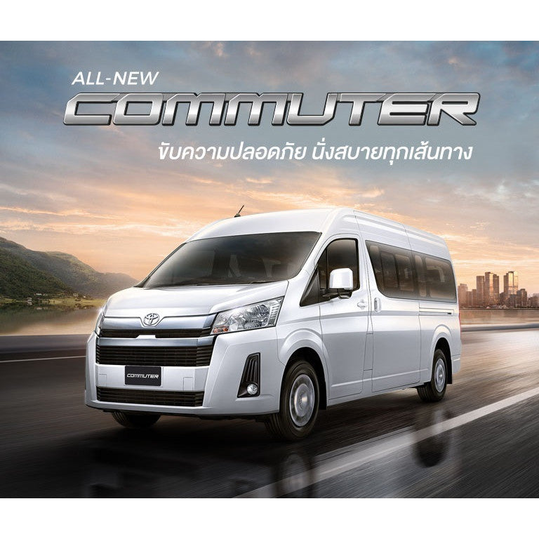 รถตู้ ครอบไฟหน้า โตโยต้า คอมมิวเตอร์ TOYOTA HIACE COMMUTER 2019 2020 - 2024 ฝาครอบไฟหน้า ครอบ ไฟหน้า ชุบโครเมี่ยม 2021 - Image 4