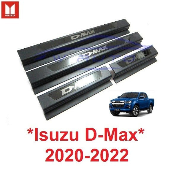ชายบันไดประตู ดำด้าน Isuzu D-Max Dmax 2020 2021 2022 2023 อีซูซุ ดีแม็กซ์ รุ่น4ประตู คิ้วกันรอยขอบประตู ดีแมค สคัพเพลท