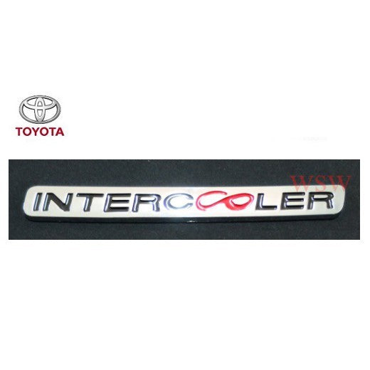 LOGO INTERCOOLER ขนาดตามรูป TOYOTA HILUX MK6 MK7 VIGO FORTUNER โลโก้ ป้าย ชุบโครม อินเตอร์คูลเลอร์ แผ่นป้ายติดรถ inter