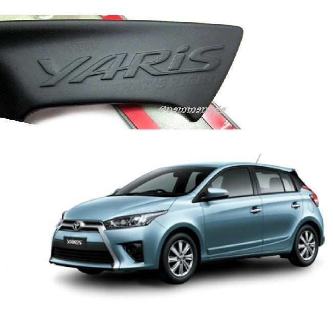 สีดำด้าน เบ้ารองมือเปิด Toyota Yaris Hatchback 2014 - 2016 โตโยต้า ยาริส ถาดรอง ประตู เบ้ามือ ถ้วยมือเปิด เบ้ากันรอย - Image 3