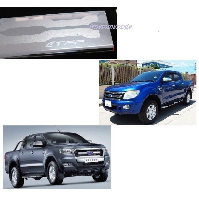 4ประตู ชายบันไดประตู Ford Ranger PX 2012-2019 ฟอร์ด เรนเจอร์ คิ้วกันรอยขอบประตู กาบบันได ชายบันได กันรอยประตู สคัพเพลท - Image 2