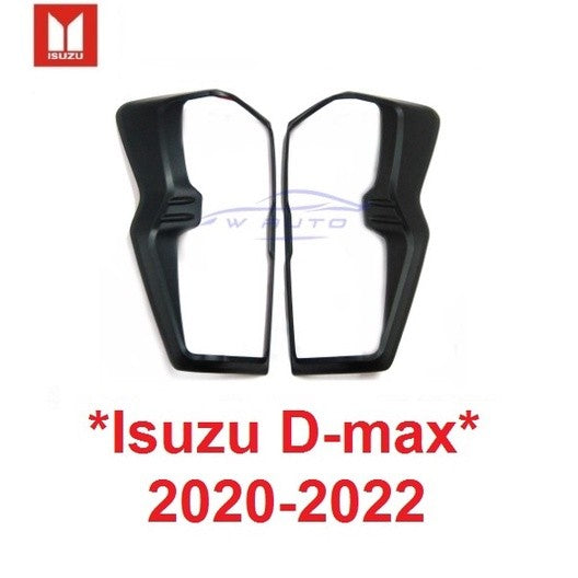 สีดำด้าน ครอบไฟท้าย Isuzu D-Max 2020 2021 -2023 DMAX อีซูซุ ดีแม็กซ์ ดีแมค ครอบไฟ ของแต่งไฟ ไฟท้าย 2022 ฝาครอบไฟท้าย