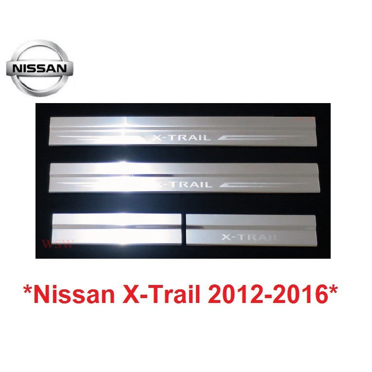 สคัพเพลท ชายบันไดประตู Nissan X-Trail T32 2012-2016  นิสสัน เอ็กซ์เทรล คิ้วกันรอยขอบประตู กาบบันได ชายบันได กันรอยประตู