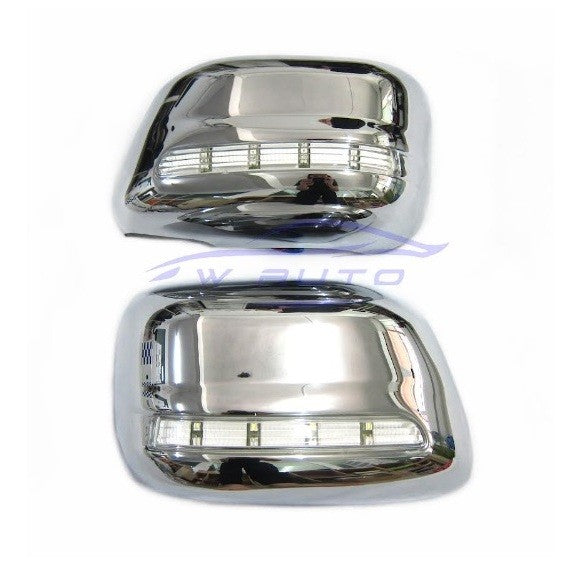 ไฟ LED ครอบกระจกมองข้าง NISSAN NAVARA D40 2006 - 2012 2013 2014 นิสสัน นาวาร่า ครอบกระจก ข้าง ไฟหรี่ขาว สีชุบโครเมี่ยม - Image 3
