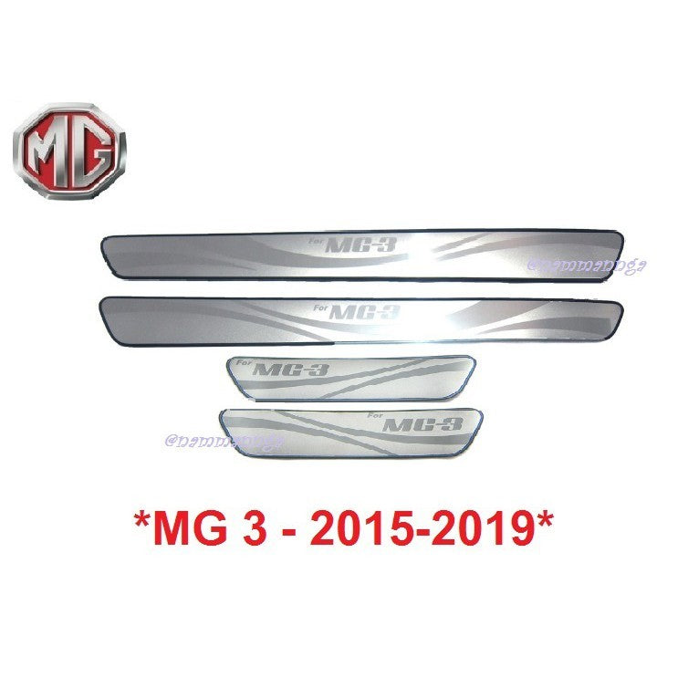 สคัพเพลท MG 3 ปี 2015 - 2019 ชายบันไดประตู เอ็มจี3 คิ้วกันรอยขอบประตู กาบบันได ชายบันได กันรอยประตู คิ้วกันรอย