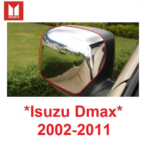 สีชุบ ครอบกระจก Isuzu D-max 2002 2003 - 2011 อีซูซุ ดีแมค ดีแม็กซ์ Dmax ครอบกระจกมองข้าง ครอบกระจกข้าง หูกระจก DMAX