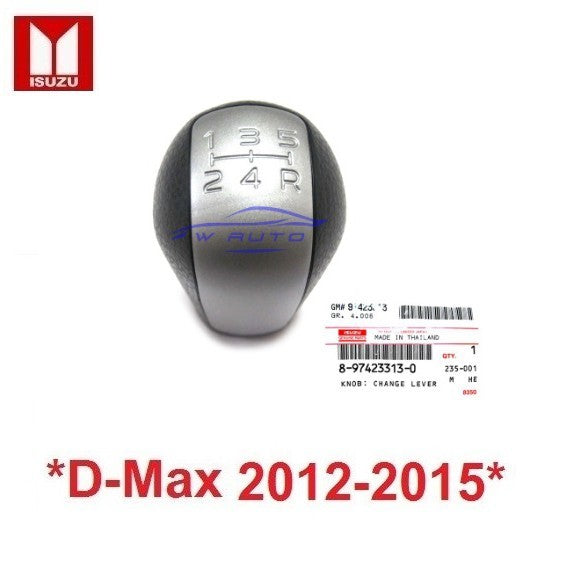 แท้ หัวเกียร์กระปุก Isuzu Dmax D-max 2012 - 2015 อีซูซุ ดีแม็กซ์ สีเทาดำ ห้างแท้ 5 ระดับ หัวเกียร์ หัวปรับเกียร์