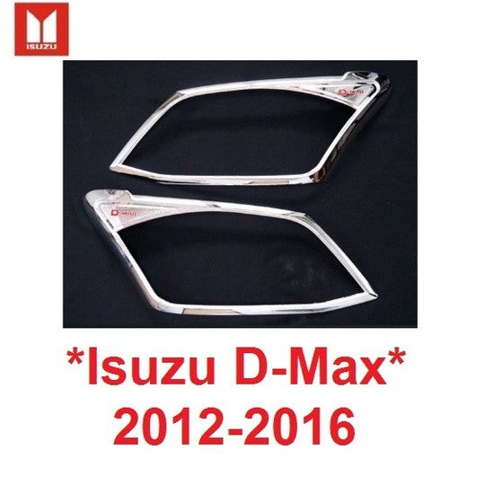 รถตามรูป ครอบไฟหน้า สีชุบโครเมี่ยม Isuzu D-Max 2012 - 2016 อีซูซุ ดีแม็กซ์ Dmax ดีแมค ดีแม็ก แต่งไฟหน้า ฝาครอบหน้า