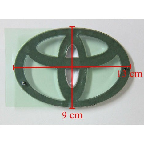 ศูนย์แท้ TOYOTA logo โตโยต้า แผ่นป้ายสัญลักษณ์ยี่ห้อโตโยต้า ติดกระจังหน้า ขนาด 13 x 9 เซนติเมตร แผ่นป้าย โลโก้ ชื่อ - Image 2