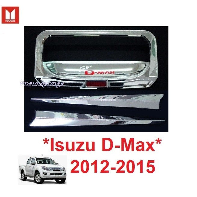รถตามรูป เบ้ามือเปิดท้าย Isuzu D-Max DMAX 2012 2013 2014 2015 เบ้ารองมือดึง ท้ายรถ อีซูซุ ดีแม็กซ์ ถาดรองมือเปิด