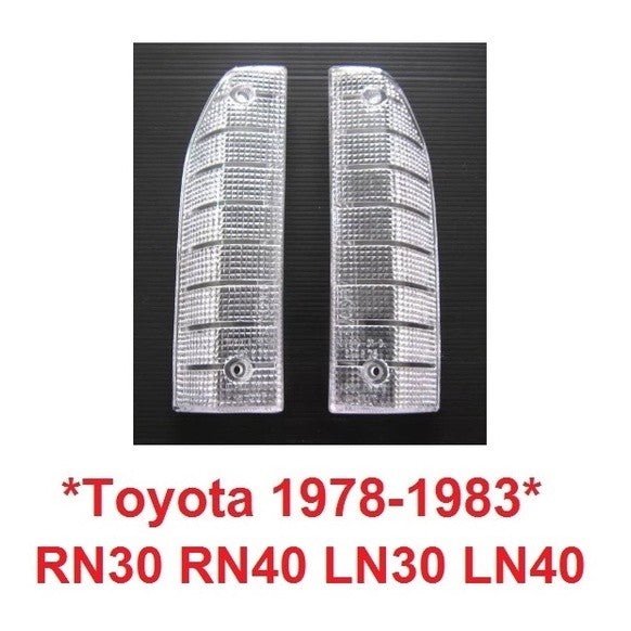 ฝาไฟมุม เลนส์ใส TOYOTA HILUX RN30 1978 1979 - 1983 ฝาไฟเลี้ยว โตโยต้า RN30 ไฟมุม เลนส์ไฟ ฝาไฟหรี่มุม