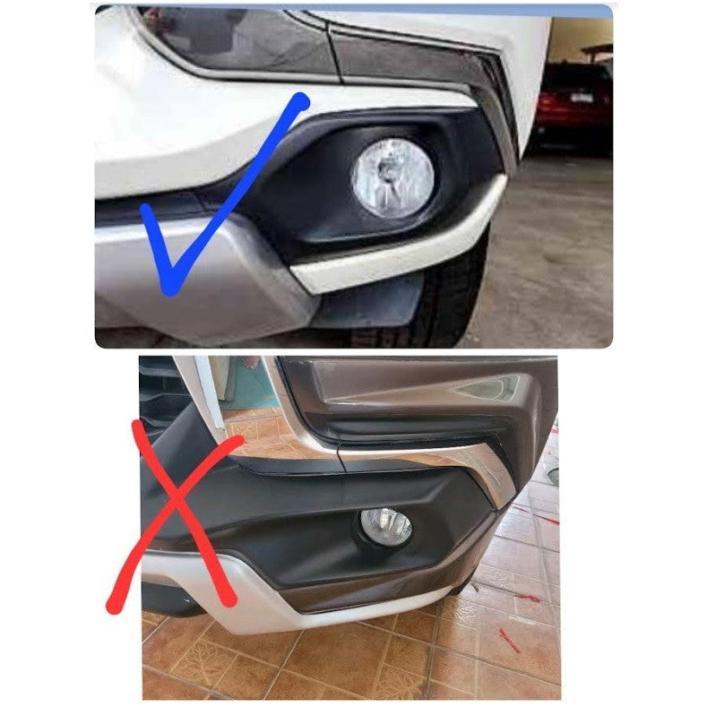 สีโครเมี่ยม ครอบไฟตัดหมอก มิตซูบิชิ ปาเจโร่ 2015 - 2019 ครอบสปอตไลท์ MITSUBISHI PAJERO SPORT ครอบ ไฟสปอร์ตไลท์ 2018 - Image 3