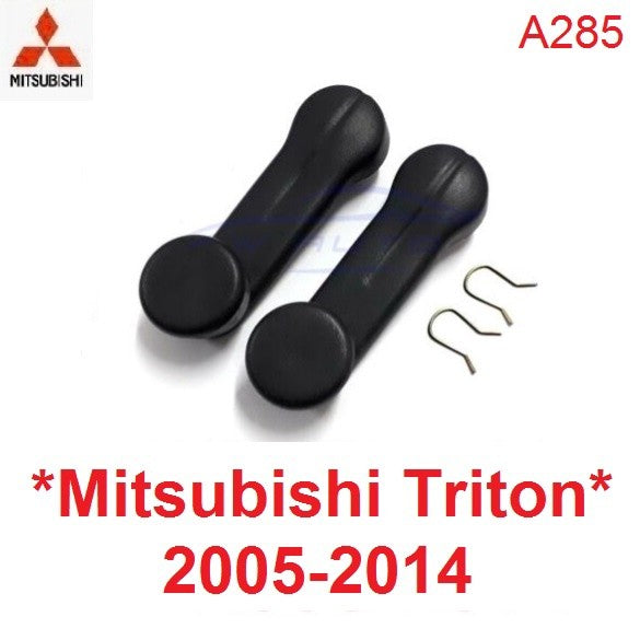 สีดำ 1คู่ ที่ปรับกระจก มือหมุนกระจก MITSUBISHI TRITON 2005 - 2014 มิตซูบิชิ ไทรทัน ไตรตั้น มือปรับกระจก ที่หมุนกระจก
