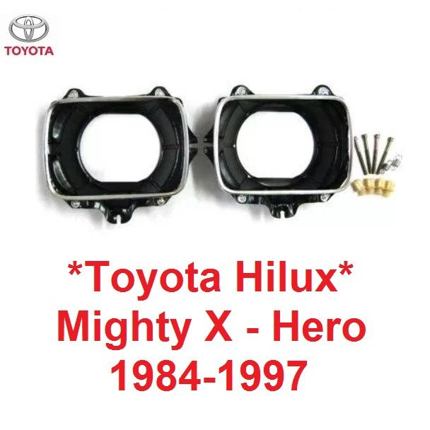 กรอบไฟหน้า เบ้าไฟหน้า โตโยต้า ไฮลักซ์ ฮีโร่ ไมตี้ ไมตี้เอ็กซ์ 1984 - 1997 กระบะ Toyota Hilux LN RN 50 Mighty-X ไฟหน้า HE