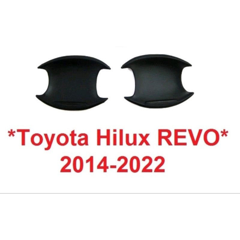 ดำด้าน ถาดรองมือเปิดประตู Toyota Hilux Revo 2015 - 2022 โตโยต้า รีโว่ เบ้ามือ เบ้ารองมือเปิด เบ้ากันรอย ถ้วยรองมือเปิด - Image 7