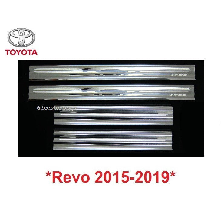 ชายบันไดประตู Toyota Hilux Revo 2015-2019 โตโยต้า ไฮลักซ์ รีโว่ 4ประตู คิ้ว กันรอยประตู ชายบันได สคัพเพลท