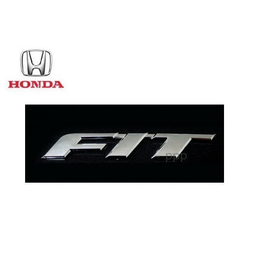 FIT GE LOGO 2.5x15 cm ฮอนด้า แจ๊ส ชุบโครเมี่ยม HONDA JAZZ โลโก้ สติ๊กเกอร์ fit แผ่นป้าย ป้ายฟิต โลโก้ติดท้ายฟิท