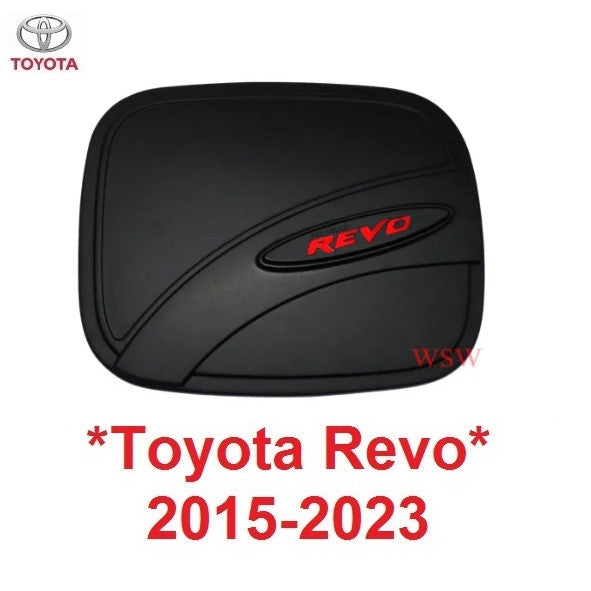 เลือก สูง เตี้ย ครอบฝาถังน้ำมัน โตโยต้า รีโว่ 2015 - 2022 สีดำด้าน TOYOTA HILUX REVO ครอบ ฝาปิดถังน้ำมัน โลโก้แดง 2020