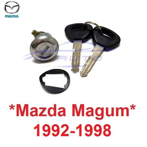 กุญแจฝาถังน้ำมัน 1ชุด Mazda Magnum B2000-B2500 1992 - 1998 กลอนฝาถังน้ำมัน มาสด้า แม็กนั่ม รถยนต์ กุญแจ ถังน้ำมัน
