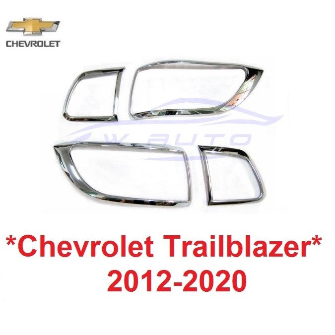 สีชุบโครเมี่ยม ครอบไฟท้าย CHEVROLET Trailblazer 2012 - 2020 ครอบไฟ เชฟโรเลต เทรลเบลเซอร์ 2019 ฝาครอบไฟท้าย ครอบท้าย