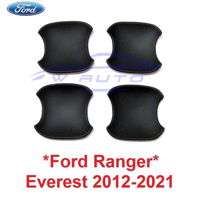 ถาดรองมือเปิด สีดำด้าน Ford Ranger Everest 2012 - 2021 ถ้วยมือเปิด ฟอร์ด เรนเจอร์ เอเวอร์เรส เบ้ากันรอย ถ้วยรองมือเปิด