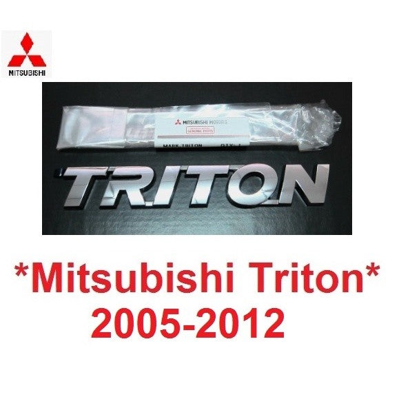 แท้ โลโก้ TRITON MITSUBISHI L200 2005 - 2013 ชุบ มิตซูบิชิ ไทรทัน รหัส 7415A093 PICKUP สติ๊กเกอร์ TRITON แผ่นป้าย