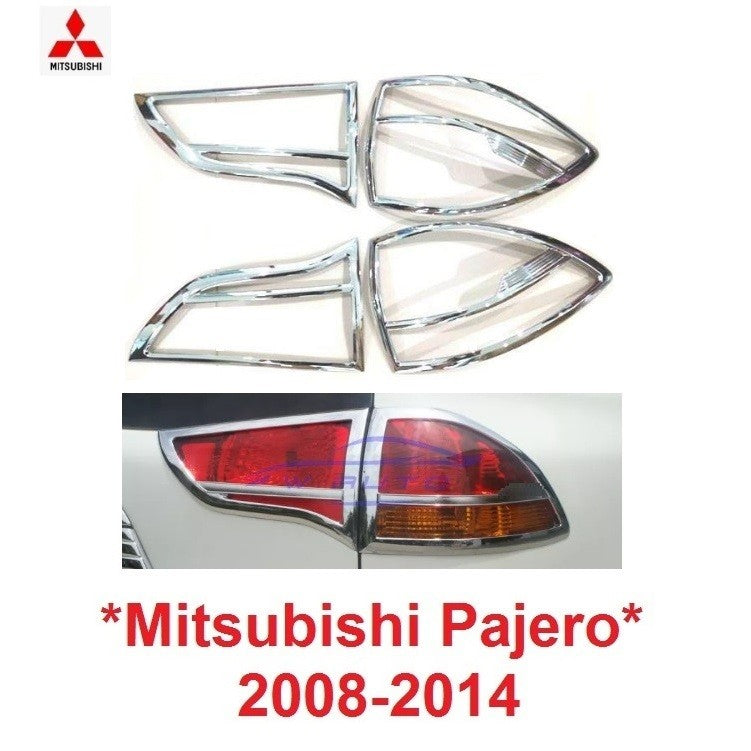 ครอบไฟท้าย Mitsubishi Pajero Sport 2008 - 2014 ชุบโครเมี่ยม มิตซูบิชิ ไทรทัน ฝาครอบ ครอบ ไฟท้าย