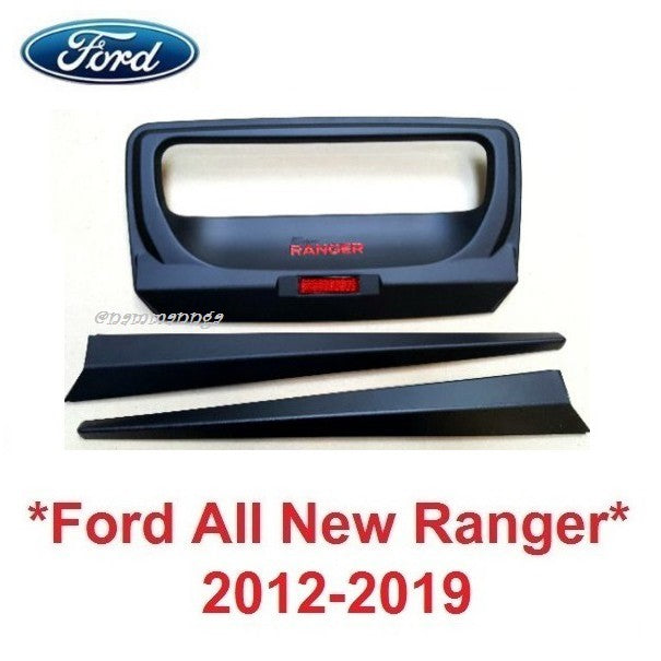 เบ้ารองมือดึงท้าย FORD RANGER 2012 - 2019 ฟอร์ด เรนเจอร์ ถาดรองมือเปิดท้ายรถ เบ้ารองมือเปิด ท้ายรถ ดำด้าน เบ้าท้าย
