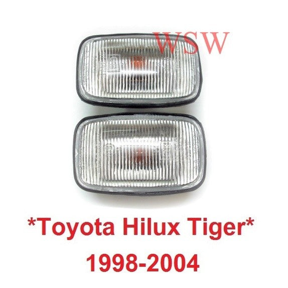 ไฟแก้ม ฝาขาว TOYOTA HILUX TIGER 1998 - 2004 2005 รถ โตโยต้า ไทเกอร์ ไฟเลี้ยวข้าง LN145 LN166 ไฟสัญญาณ ไฟเลี้ยวข้าง