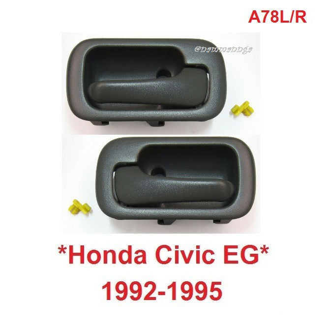 สีเทา 1คู่ มือดึงประตูใน Honda Civic 1992-1995 มือเปิดประตู ด้านใน ฮอนด้า ซีวิค มือเปิด ในรถ มือดึง ที่เปิดประตู ซีวิก