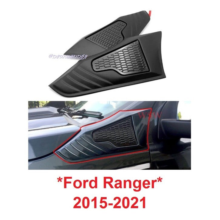 สีดำด้าน ครอบแก้มข้าง FORD RANGER EVEREST 2015 - 2021 ครอบแก้ม ครอบช่องลม ฟอร์ด เรนเจอร์ เอเวอร์เรส 2016 2017 20182019