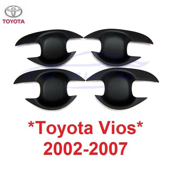 ถาดรองมือเปิด ประตู Toyota Vios 2002 2003 - 2007 สีดำ โตโยต้า วีออส เบ้ามือจับประตู เบ้ามือ เบ้ารองมือเปิด