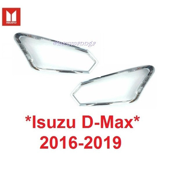 รถตามรูป ครอบไฟหน้า Isuzu D-Max 2016 - 2019 สีชุบโครเมี่ยม อีซูซุ ดีแม็กซ์ ครอบไฟหน้า ฝาครอบหน้า Dmax ดีแม็ค