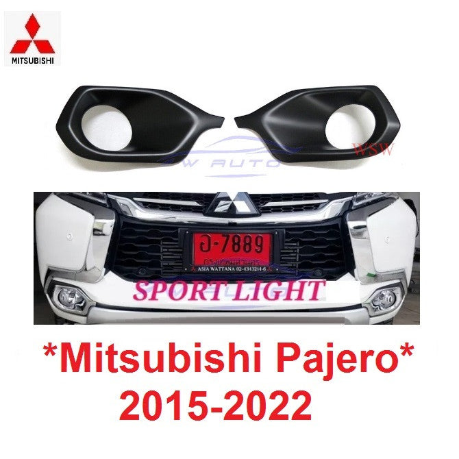 สีโครเมี่ยม ครอบไฟตัดหมอก มิตซูบิชิ ปาเจโร่ 2015 - 2019 ครอบสปอตไลท์ MITSUBISHI PAJERO SPORT ครอบ ไฟสปอร์ตไลท์ 2018 - Image 8
