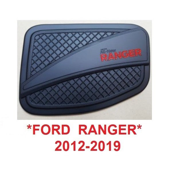 สีดำ ครอบฝาถังน้ำมัน โลโก้แดง Ford Ranger 2012-2019 ฝาถังน้ำมัน ฟอร์ด เรนเจอร์ ฝาครอบ ครอบฝาถัง ฝาถัง ถังน้ำมัน 4ประตู