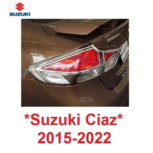 ครอบไฟท้าย 1คู่ ชุบโครเมี่ยม SUZUKI CIAZ 2015 2016 2017 2018 2019 ซูซูกิ เซียส ครอบ ไฟท้าย ครอบหลัง ครอบท้าย 2020 2021