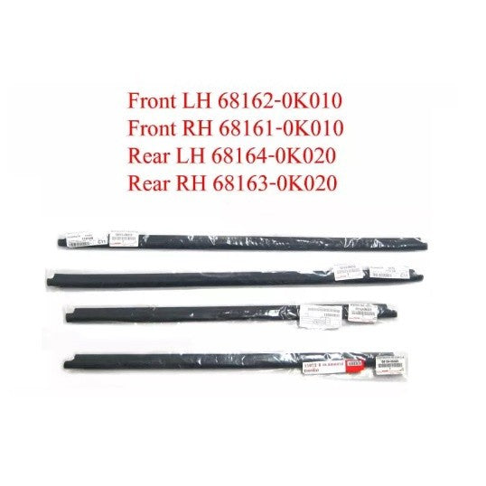 แท้ศูนย์ คิ้วรีดน้ำประตู ตัวนอก Toyota Fortuner 2005 - 2014 คิ้วรีดน้ำ ขอบกระจก โตโยต้า ฟอร์จูนเนอร์ ยางรีดน้ำประตู - Image 2