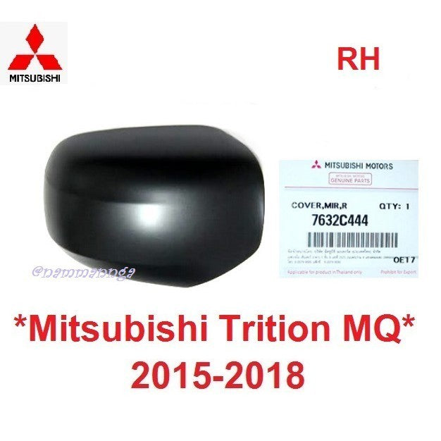 RH แท้ศูนย์ รถตามรูป ฝาหลังกระจกมองข้าง Mitsubishi Triton 2015 - 2018 ไทรทัน ฝาครอบ กระจก มองข้าง ฝาหลังกระจก ดำด้าน